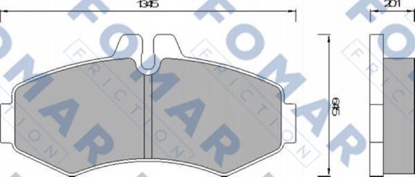 Fomar friction FO 678681 Brake Pad Set, disc brake FO678681: Buy near me at 2407.PL in Poland at an Affordable price!