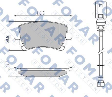 Fomar friction FO 936681 Brake Pad Set, disc brake FO936681: Buy near me at 2407.PL in Poland at an Affordable price!