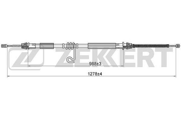 Zekkert BZ-1224 Cable, parking brake BZ1224: Buy near me in Poland at 2407.PL - Good price!