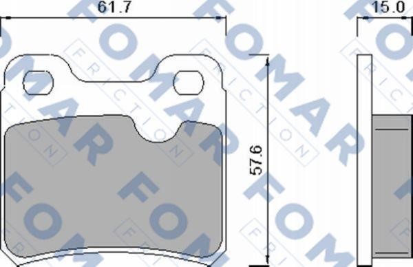 Fomar friction FO 445981 Brake Pad Set, disc brake FO445981: Buy near me in Poland at 2407.PL - Good price!