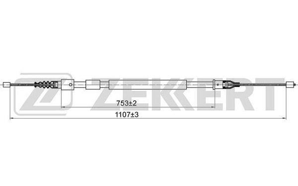 Zekkert BZ-1198 Cable, parking brake BZ1198: Buy near me in Poland at 2407.PL - Good price!