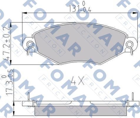 Fomar friction FO 688181 Гальмівні колодки, комплект FO688181: Приваблива ціна - Купити у Польщі на 2407.PL!