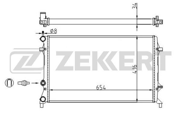 Zekkert MK-1526 Chłodnica, układ chłodzenia silnika MK1526: Atrakcyjna cena w Polsce na 2407.PL - Zamów teraz!