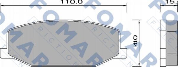 Fomar friction FO 634581 Brake Pad Set, disc brake FO634581: Buy near me at 2407.PL in Poland at an Affordable price!