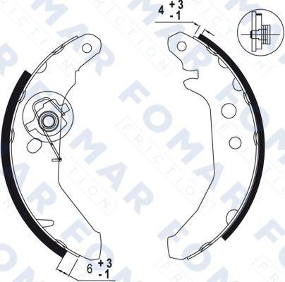 Fomar friction FO 0501 Bremsbackensatz FO0501: Kaufen Sie zu einem guten Preis in Polen bei 2407.PL!