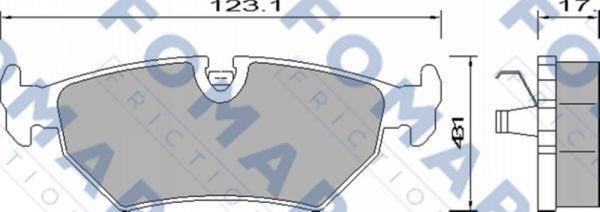 Fomar friction FO 629281 Brake Pad Set, disc brake FO629281: Buy near me at 2407.PL in Poland at an Affordable price!