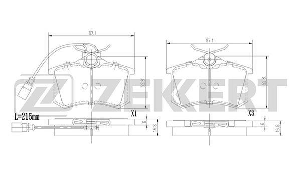 Zekkert BS-1376 Гальмівні колодки задні, комплект BS1376: Приваблива ціна - Купити у Польщі на 2407.PL!
