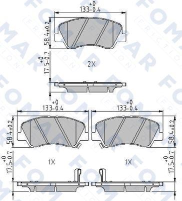 Fomar friction FO 246881 Brake Pad Set, disc brake FO246881: Buy near me at 2407.PL in Poland at an Affordable price!