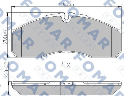 Fomar friction FO 933581 Brake Pad Set, disc brake FO933581: Buy near me in Poland at 2407.PL - Good price!