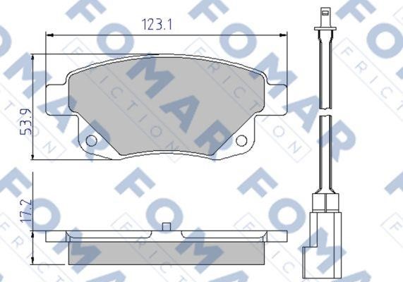Fomar friction FO 925281 Гальмівні колодки, комплект FO925281: Приваблива ціна - Купити у Польщі на 2407.PL!