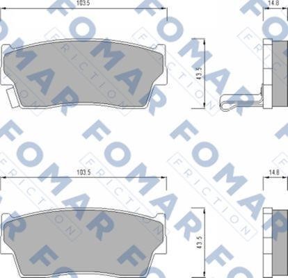 Fomar friction FO 623781 Brake Pad Set, disc brake FO623781: Buy near me in Poland at 2407.PL - Good price!