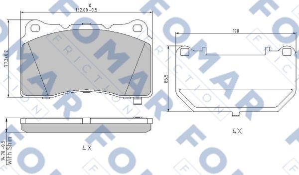 Fomar friction FO 996481 Brake Pad Set, disc brake FO996481: Buy near me at 2407.PL in Poland at an Affordable price!