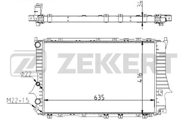 Zekkert MK-1023 Радіатор охолодження двигуна MK1023: Приваблива ціна - Купити у Польщі на 2407.PL!