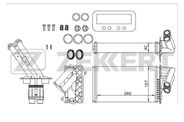 Zekkert MK-5069 Теплообмінник, опалення салону MK5069: Приваблива ціна - Купити у Польщі на 2407.PL!
