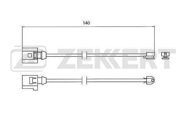 Zekkert BS-8023 Warning Contact, brake pad wear BS8023: Buy near me in Poland at 2407.PL - Good price!