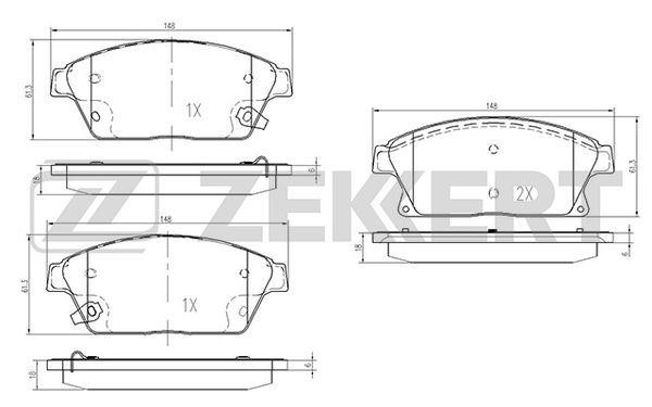 Zekkert BS-1286 Тормозные колодки дисковые, комплект BS1286: Купить в Польше - Отличная цена на 2407.PL!