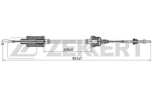 Zekkert BZ-1136 Трос, управление сцеплением BZ1136: Отличная цена - Купить в Польше на 2407.PL!