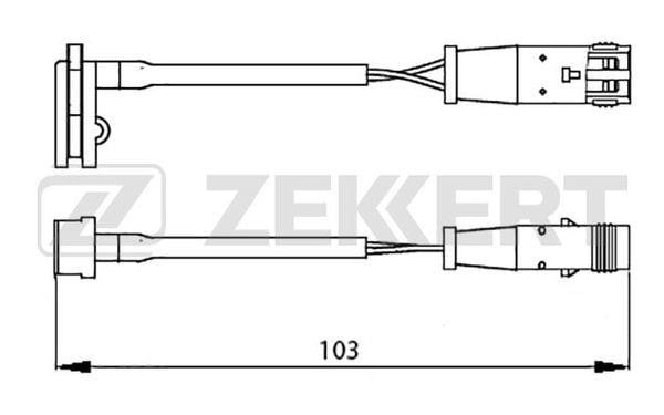 Zekkert BS-8019 Датчик износа тормозных колодок BS8019: Отличная цена - Купить в Польше на 2407.PL!