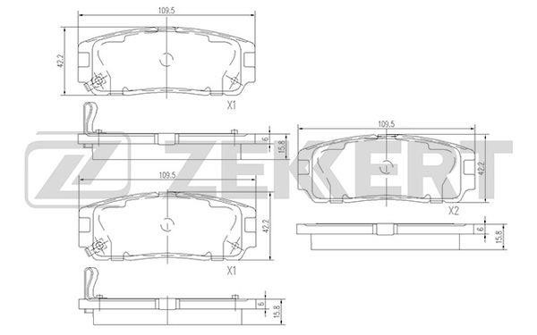 Zekkert BS-1853 Тормозные колодки дисковые, комплект BS1853: Отличная цена - Купить в Польше на 2407.PL!