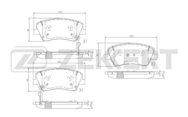 Zekkert BS-1701 Brake Pad Set, disc brake BS1701: Buy near me in Poland at 2407.PL - Good price!