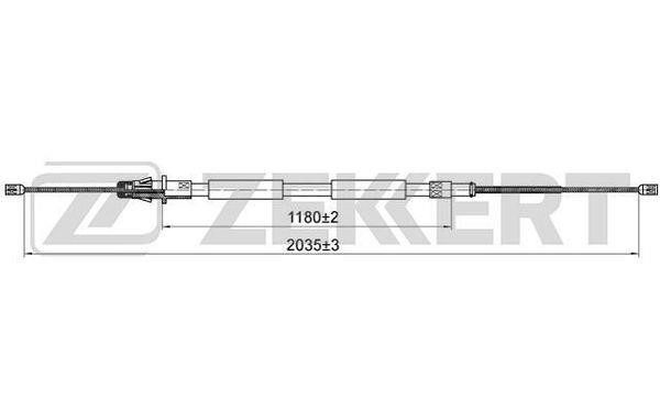 Zekkert BZ-1146 Cable, parking brake BZ1146: Buy near me in Poland at 2407.PL - Good price!
