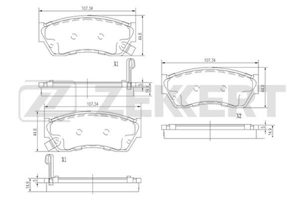 Zekkert BS-2431 Front disc brake pads, set BS2431: Buy near me in Poland at 2407.PL - Good price!