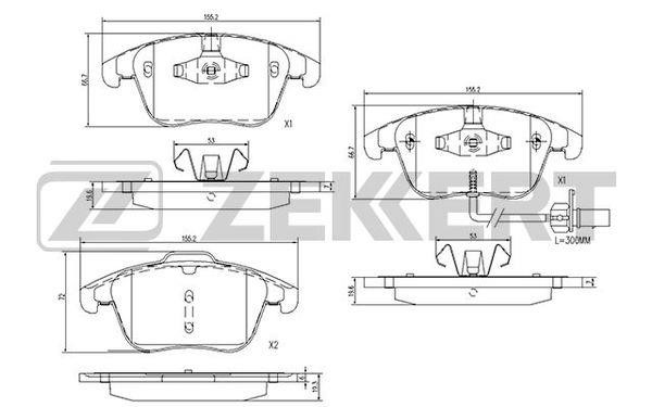 Zekkert BS-1959 Brake Pad Set, disc brake BS1959: Buy near me in Poland at 2407.PL - Good price!