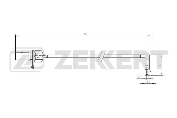 Zekkert BS-8108 Датчик износа тормозных колодок BS8108: Отличная цена - Купить в Польше на 2407.PL!