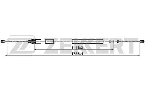 Zekkert BZ-1194 Cable, parking brake BZ1194: Buy near me in Poland at 2407.PL - Good price!