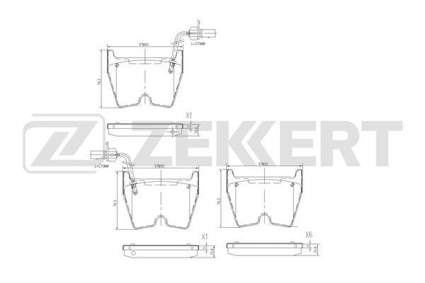 Zekkert BS-3039 Brake Pad Set, disc brake BS3039: Buy near me in Poland at 2407.PL - Good price!