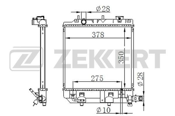 Zekkert MK-1586 Радиатор охлаждения двигателя MK1586: Отличная цена - Купить в Польше на 2407.PL!