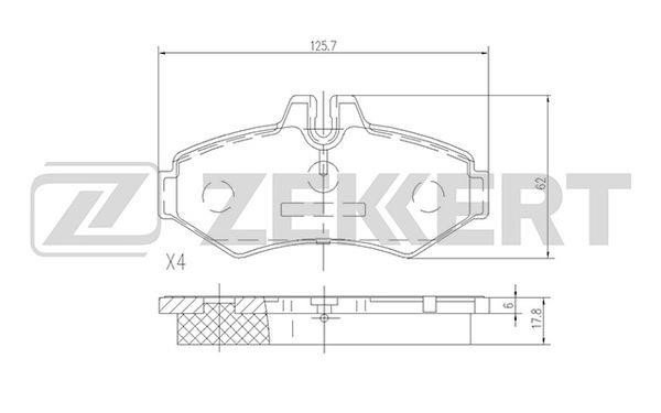 Zekkert BS-1158 Brake Pad Set, disc brake BS1158: Buy near me in Poland at 2407.PL - Good price!