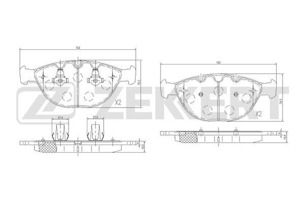 Zekkert BS-1828 Гальмівні колодки передні, комплект BS1828: Приваблива ціна - Купити у Польщі на 2407.PL!