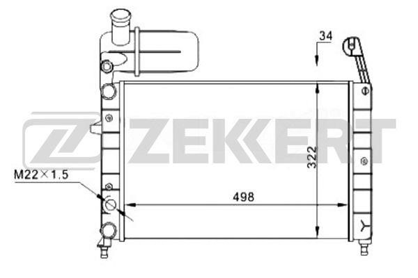 Zekkert MK-1287 Теплообменник MK1287: Отличная цена - Купить в Польше на 2407.PL!