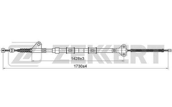 Zekkert BZ-1361 Cable, parking brake BZ1361: Buy near me in Poland at 2407.PL - Good price!