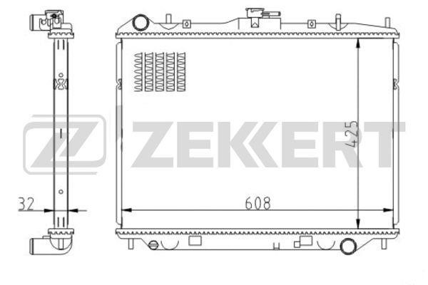 Zekkert MK-1551 Radiator, engine cooling MK1551: Buy near me in Poland at 2407.PL - Good price!