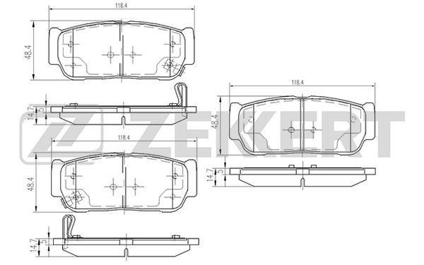 Zekkert BS-2424 Тормозные колодки дисковые задние, комплект BS2424: Отличная цена - Купить в Польше на 2407.PL!