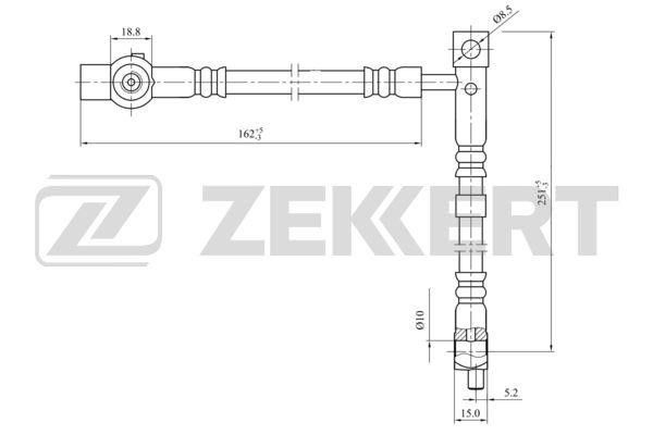 Zekkert BS-9440 Гальмівний шланг BS9440: Приваблива ціна - Купити у Польщі на 2407.PL!