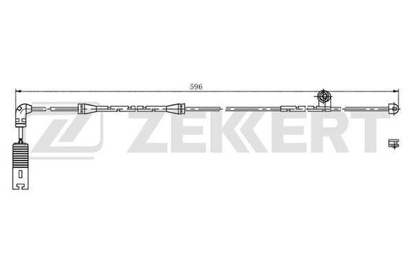 Zekkert BS-8025 Warning Contact, brake pad wear BS8025: Buy near me in Poland at 2407.PL - Good price!