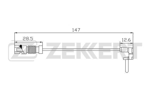 Zekkert BS-8113 Warning contact, brake pad wear BS8113: Buy near me in Poland at 2407.PL - Good price!