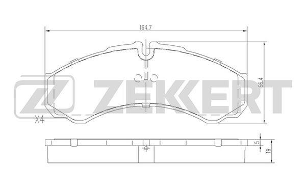 Zekkert BS-2801 Brake Pad Set, disc brake BS2801: Buy near me in Poland at 2407.PL - Good price!