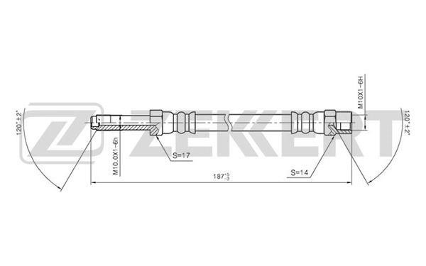 Zekkert BS-9199 Brake Hose BS9199: Buy near me in Poland at 2407.PL - Good price!