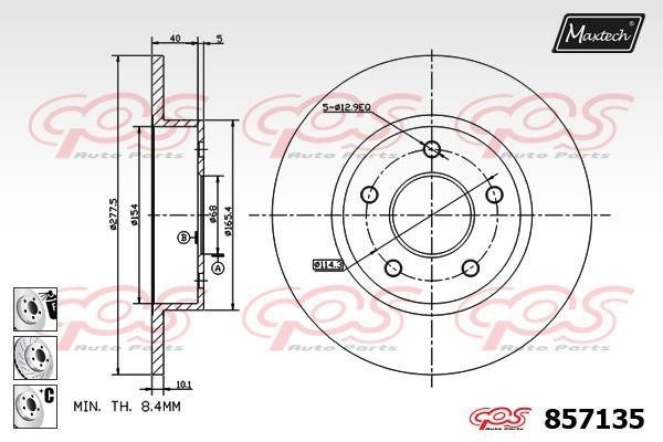 MaxTech 857135.6980 Tarcza hamulcowa 8571356980: Dobra cena w Polsce na 2407.PL - Kup Teraz!