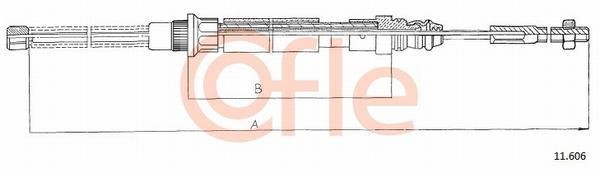 Cofle 92.11.606 Cable Pull, parking brake 9211606: Buy near me in Poland at 2407.PL - Good price!