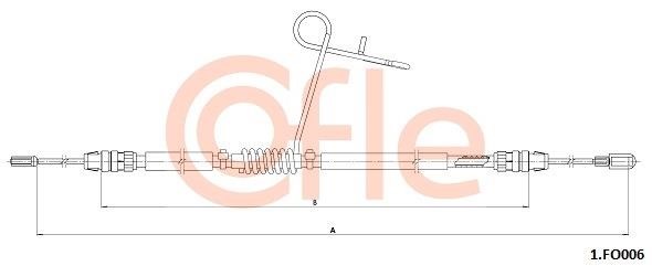 Cofle 1.FO006 Cable Pull, parking brake 1FO006: Buy near me in Poland at 2407.PL - Good price!