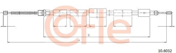 Cofle 92.10.6032 Cable Pull, parking brake 92106032: Buy near me in Poland at 2407.PL - Good price!