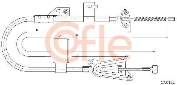 Cofle 92.17.0122 Трос гальма стоянки 92170122: Приваблива ціна - Купити у Польщі на 2407.PL!