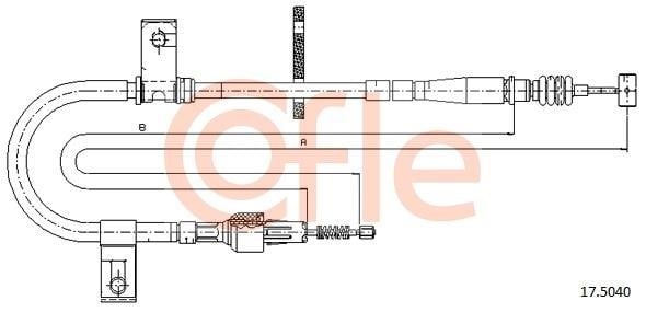 Cofle 92.17.5040 Cable Pull, parking brake 92175040: Buy near me in Poland at 2407.PL - Good price!