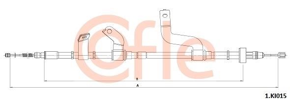 Cofle 92.1.KI015 Cable Pull, parking brake 921KI015: Buy near me in Poland at 2407.PL - Good price!