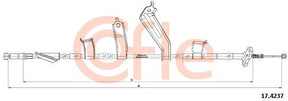 Cofle 17.4237 Cable Pull, parking brake 174237: Buy near me in Poland at 2407.PL - Good price!
